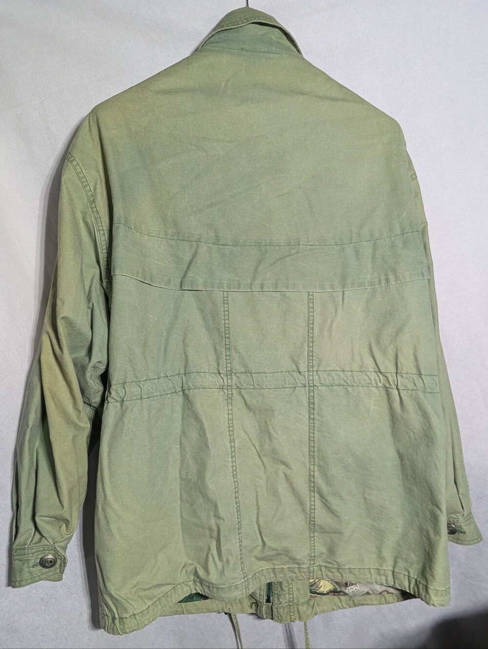 Vintage Mulberry Street Field Jacket Olive Green Utility Coat L - Picture 4 of 8